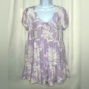 Kiwi + Punch Lilac and White Floral Women's Dress (647)